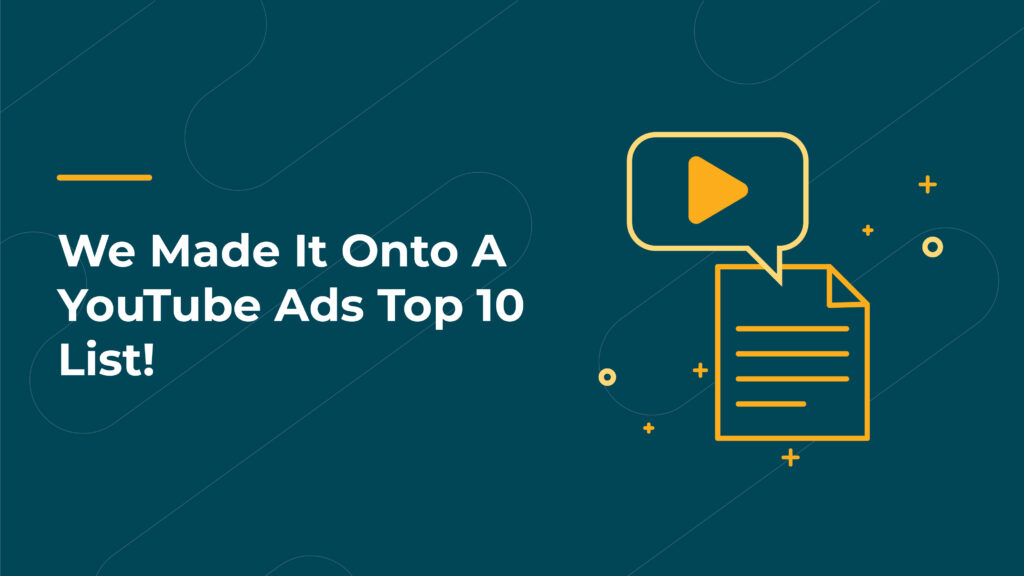 We made it onto a YouTube Ads Top 10 list!